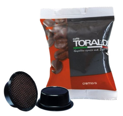 CAFFÈ TORALDO - CREMOSA - Box 100 A MODO MIO KOMPATIBLE KAPSELN 7g