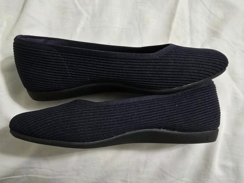 VIVAIA Navy Blue Square Toe V-Cut Flats Knit Upper Margot 2.0 Women's EU 40 US 9 - Picture 5 of 6