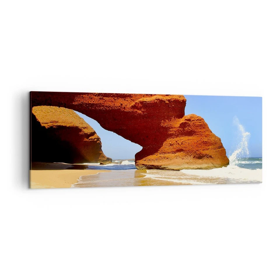 Cuadro Sobre Lienzo 140x50cm Cuadros Roca piedra arenisca océano naturaleza - Imagen 1 de 4