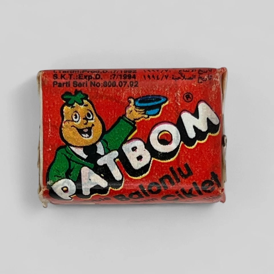 Envolvedoras de goma de burbujas Patbom de colección - goma turca rara 1992 "roja" Foto 2 de 4