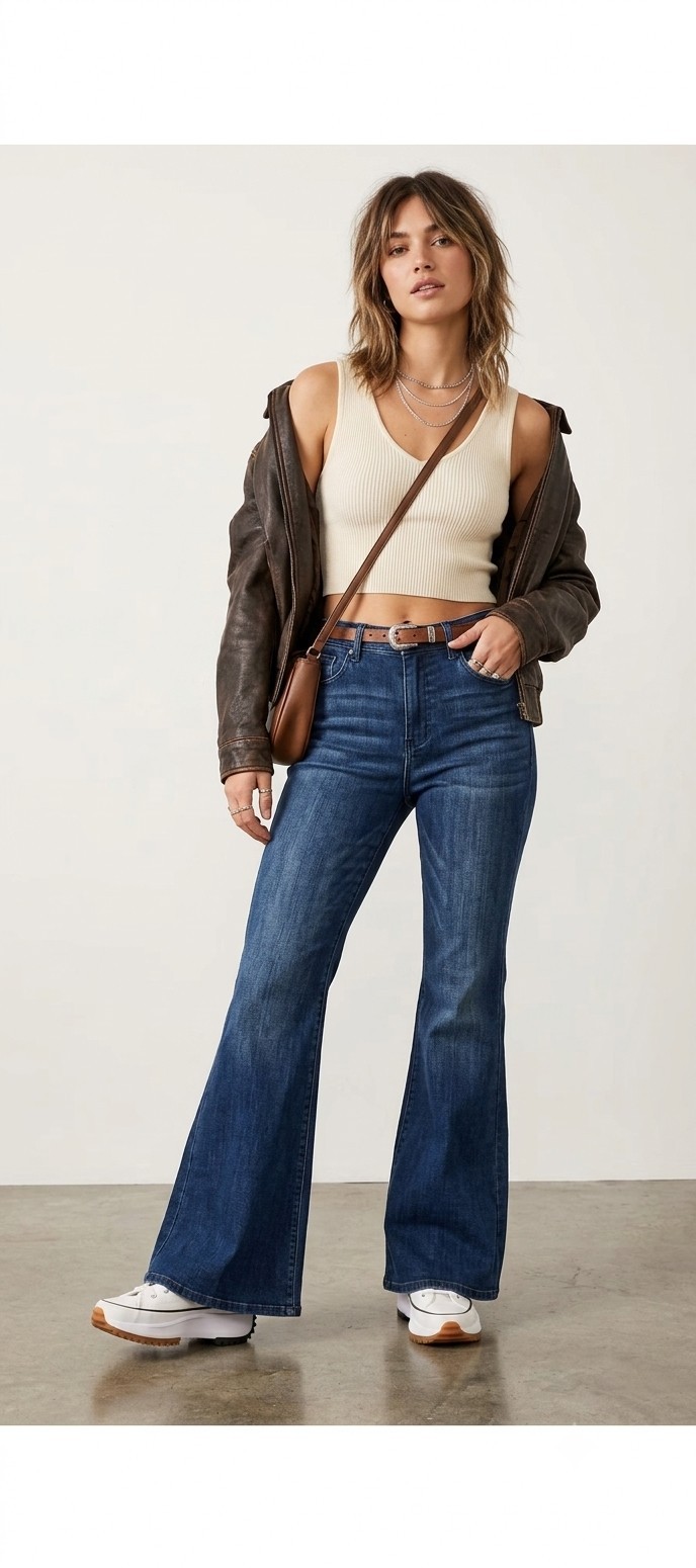Free People We The Free Wide Leg Flare Cotton Blend Jeans 29