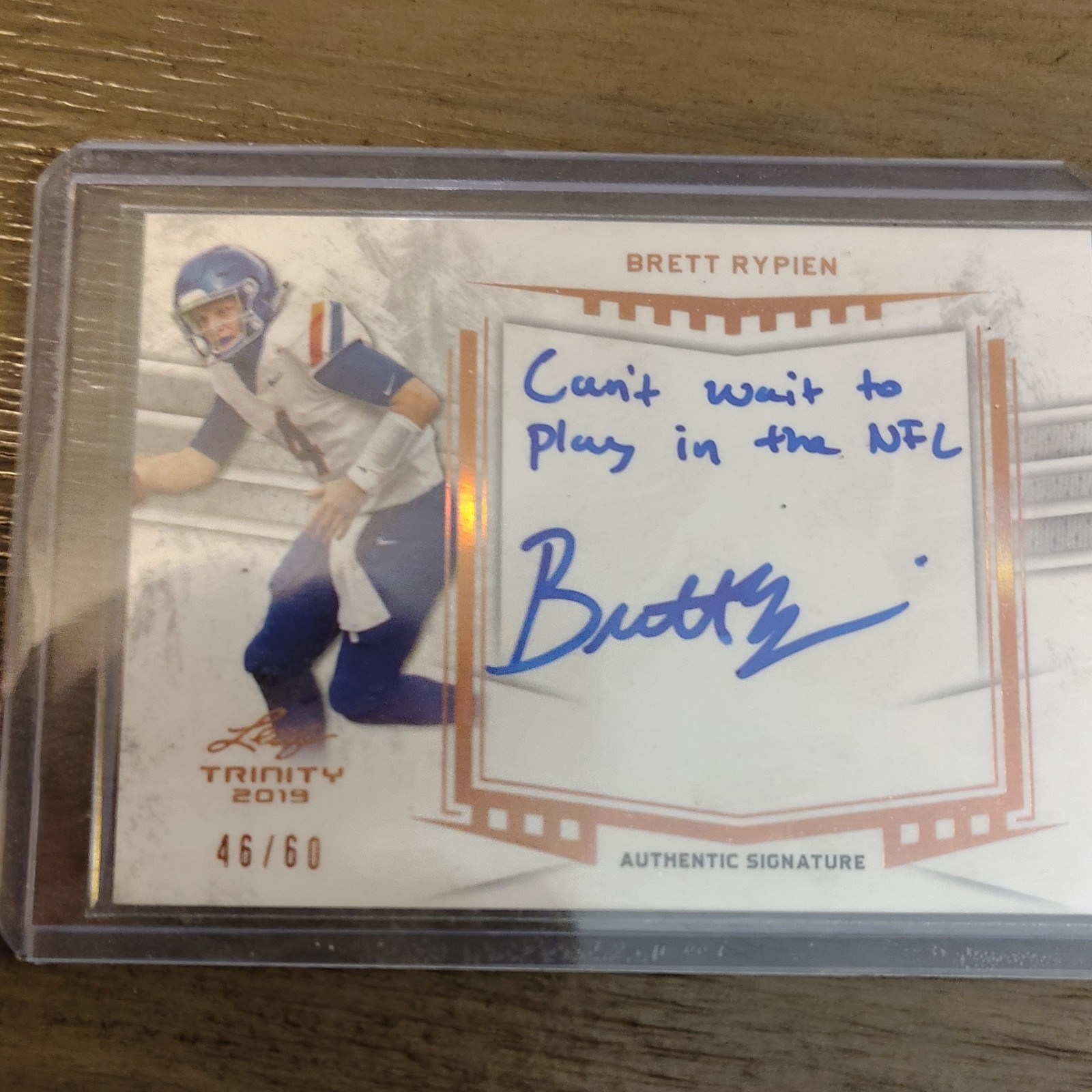Brett Rypien Leaf Trinity Signatures #BR1 Base