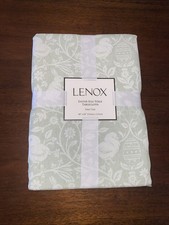 Lenox Easter Egg Toile Bunny Rabbit Shabby Chic Boho Tablecloth 60x84 Sage NWT