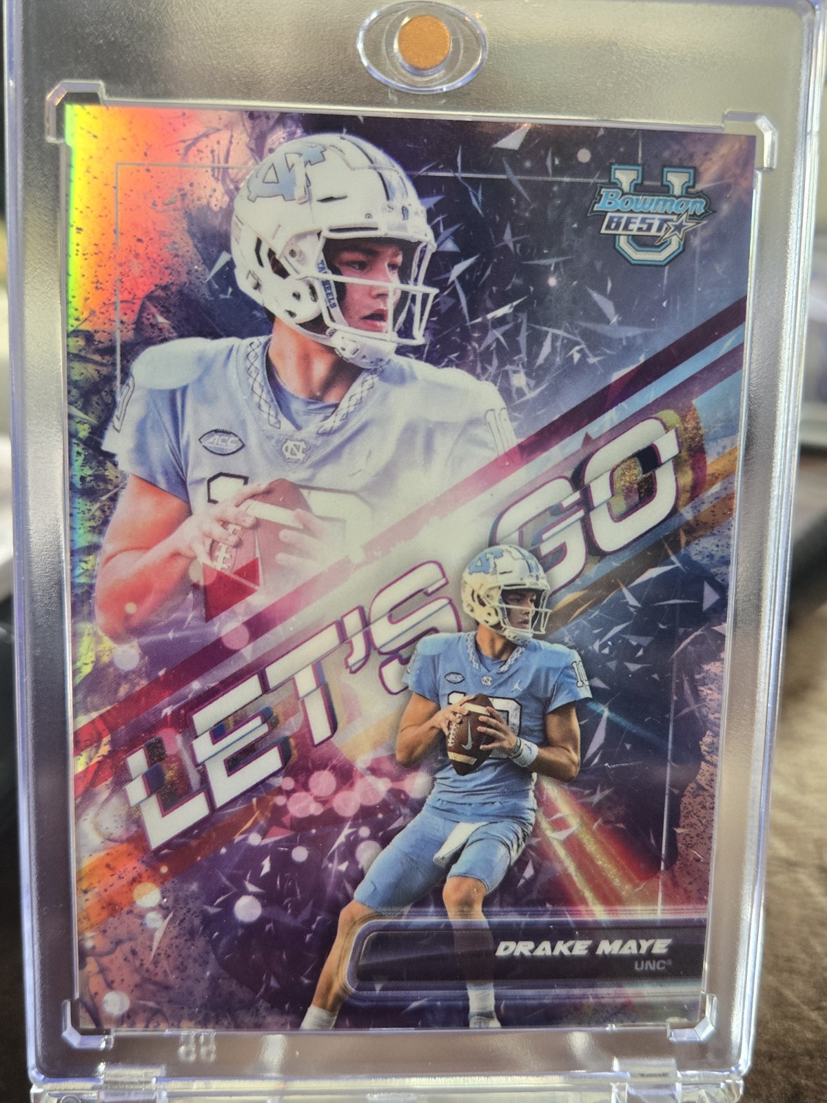 2023 Topps Bowman Best U Drake Maye Let's Go Case Hit SSP