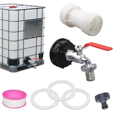 IBC Tank Zubeh&ouml;r, Auslaufhahn, Verl&auml;ngerung, 1000L, mit Schwanenhals, schnell...