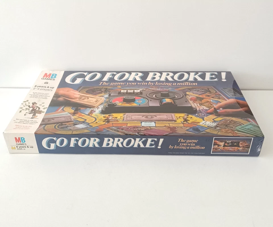 Go For Broke! Board Game Vintage 1985 MB Games Complete NEW SEALED - Image 2 of 4