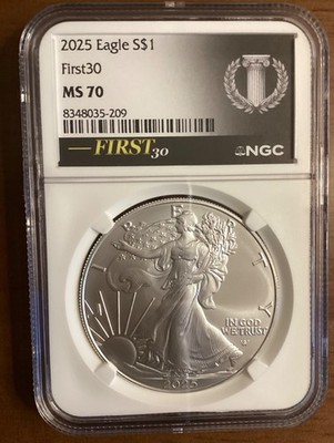2025 1oz American Silver Eagle First 30 NGC certified MS70
