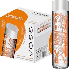 VOSS Tangerine Lemongrass Flavoured Sparkling Water, Pack of 24 x 375ml Water