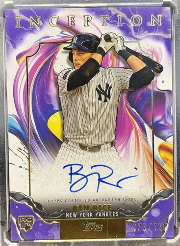NEW ⚾️ 2025 Topps Inception BEN RICE Rookie RC ON CARD AUTO Purple /125 Yankees