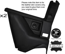 BLACK STITCHING 2x REAR QUARTER PANE LEATHER COVERS FITS LOTUS EXCEL SE