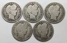 Barber Head Silver Dimes 5 Different Date
