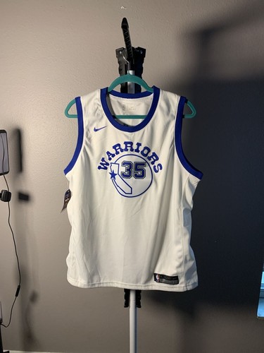 Nike Kevin Durant Golden State Warriors Hardwood Classics Swingman Jersey White