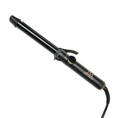 JM Hair Collection Curling Iron   1 Inch Ceramic Barrel with Adjustable Heat,