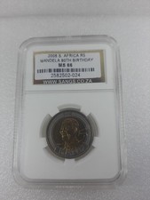 2008 South African Nelson Mandela R5 MS 66R5 Coin