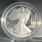 🔥1992 S PROOF $1 AMERICAN SILVER EAGLE DOLLAR - BOX DAMAGED!! SEE PHOTOS🔥COA