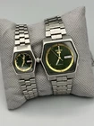 Vintage Lot Of Two Seiko 5 Automatic Watch For Couple Green Dial Japan
