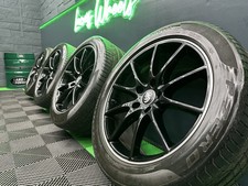Genuine Porsche Cayenne 20" Black & Cut Alloy Wheels & 6/7mm+ Pirelli 9Y0601025!