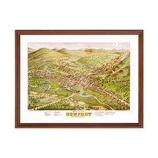 Old Map of Newport, NH 1877 - Vintage Newport New Hampshire