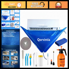 Mini Split AC Cleaning Kit - 2L Sprayer, 13Pcs HVAC Tools, Waterproof Cover, Fit