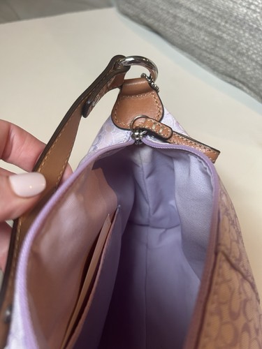 COACH Z Soho Mini Signature Top Handle Lilac Bag | Pastel Color Y2K Style - Picture 13 of 13