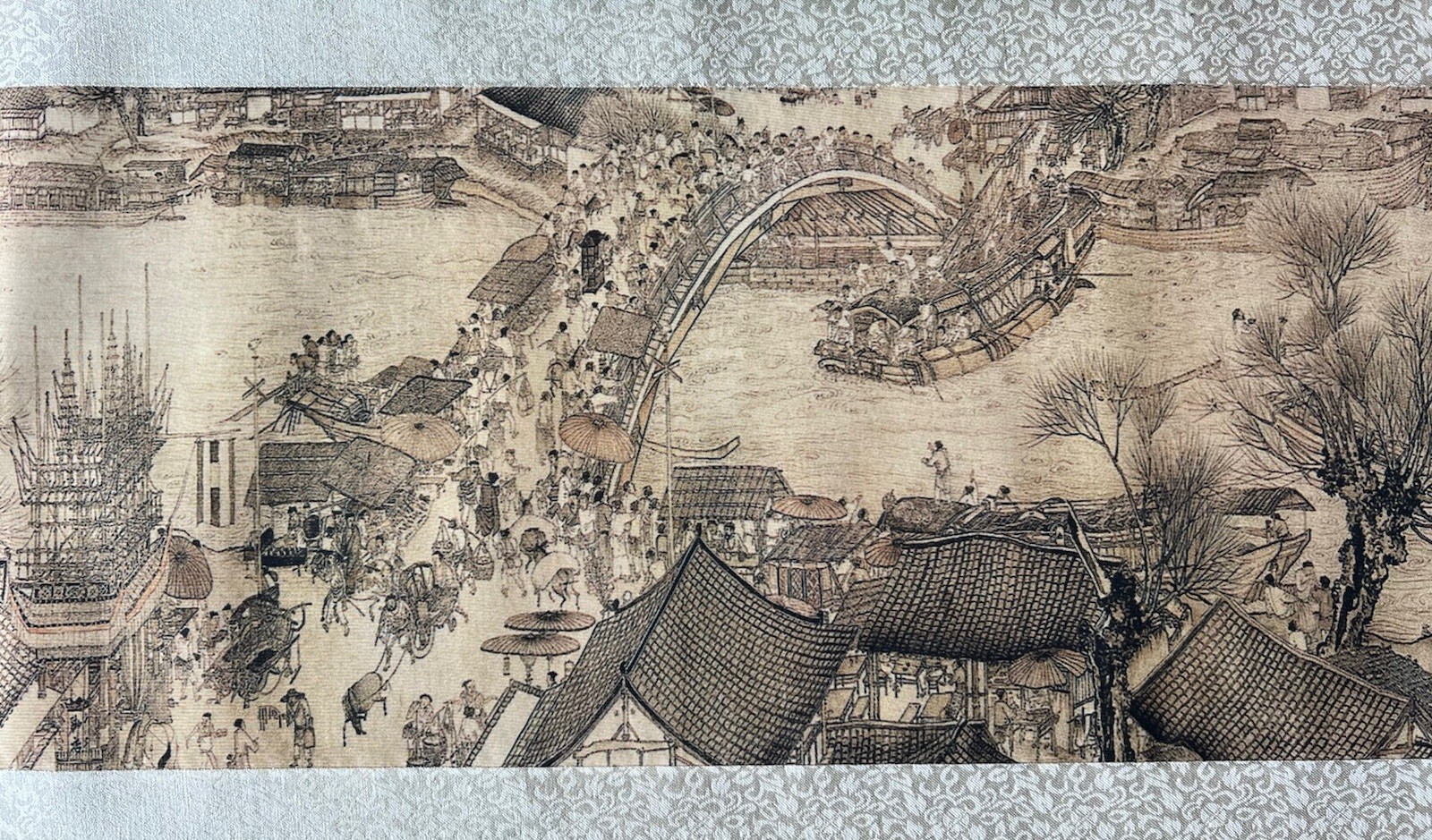 Hanging Silk Scroll “Along the River During the Qingming Festival” Original Box