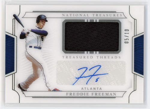 2019 Panini National Treasures Freddie Freeman Jersey Auto /10 Dodgers 547