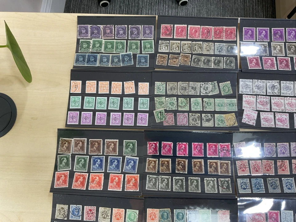 Estampillas vintage de Belguim en 146 tarjetas de stock. *874 Foto 2 de 4