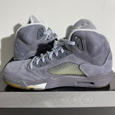 Size 12.5 - Air Jordan 5 Retro Wolf Grey Sneakers Mens 136027-005