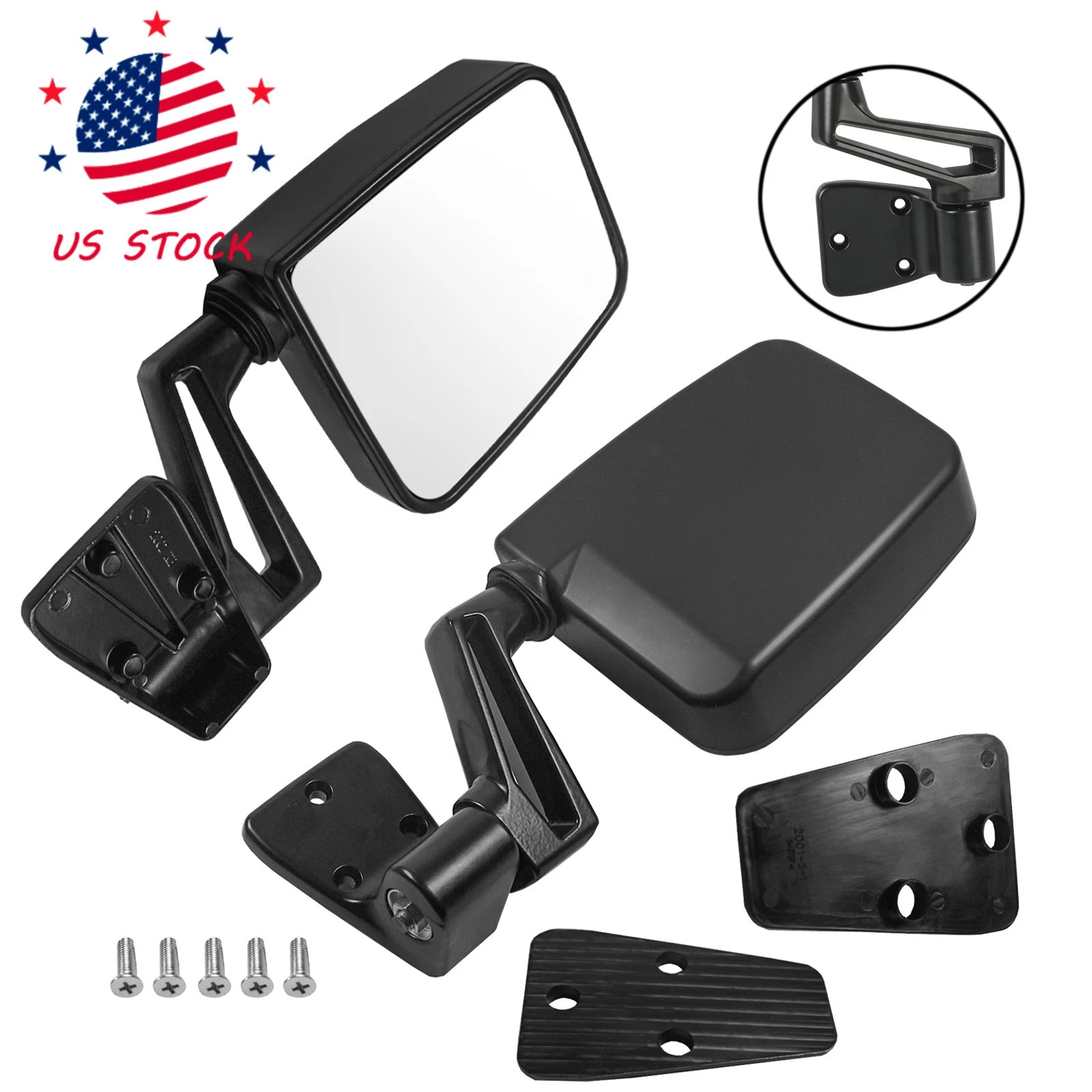 Pair View Door Mirrors Manual Side Set Right Left Black Fits Jeep Wrangler 87-02
Opens in a new wind