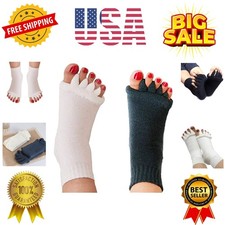 Toe Separator Socks Yoga Sports Gym Health Massage Foot Alignment Socks