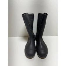 Black Rubber Waterproof Work Mud Boots Rain Farm Made In USA Men’s 8 Women’s 10