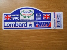 Lombard RAC Rally Sticker - Harrogate 1990