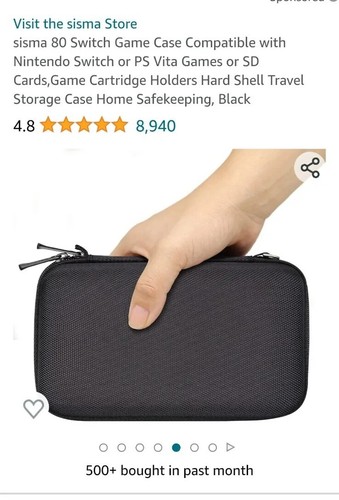 Nintendo Switch Game Case Card Cartridge Hard Pouch Carrying Storage 80-Slot NEW - Picture 2 of 5