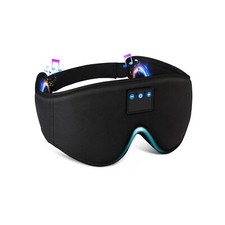 Laser Sleep Mask w/ Bluetooth Headphones, 3D Contour, Memory Foam, 10Hr Playtime