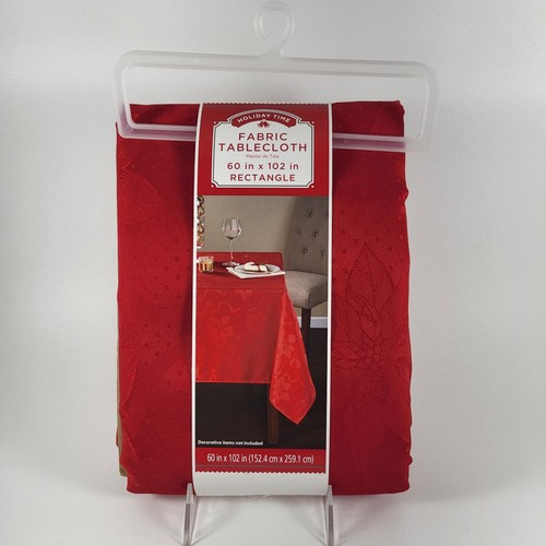 ROJO 60"x102" Tela Premium Mantel Rectangular Fiesta Fiesta Ropa de cama