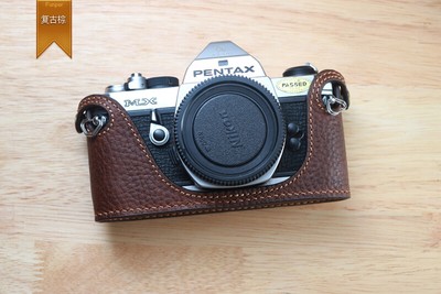 Genuine Real Leather Half Case Cover Bag Handmade For Pentax MX ME super Camera