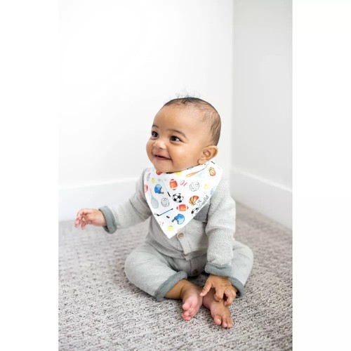 Copper Pearl Varsity Baby Bib Set for Drooling and Teething - 4 Pack Gift Set - Picture 3 of 7
