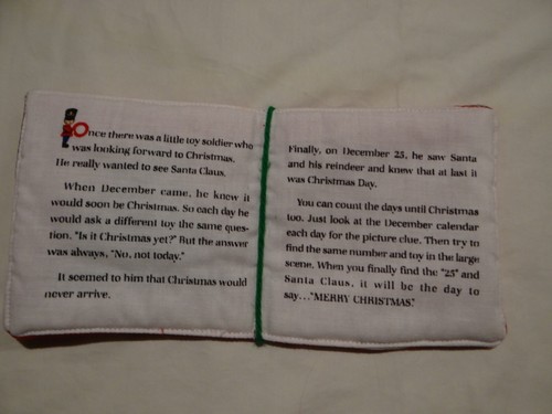 25 Days of Christmas Calendar Quilted Fabric 28"X 35" Wall Hanging/Comforter - Picture 21 of 24