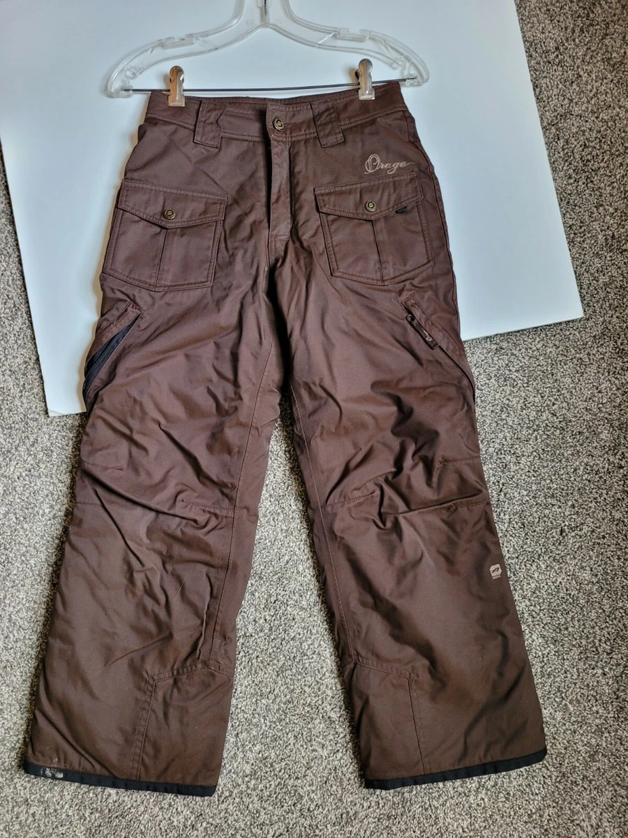 Orage Ski Snowboard Pants Youth Girls Brown Insulated - Exc. Cond Size 12 B8