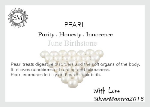 June Birth Natural Pearl 925 Sterling Silver Elegant Trendy Pendant Jewellery - Picture 3 of 5