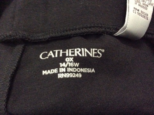 NEW Catherines Sz 0X Black Activewear Lounge Pants Tapered Pull-on NWT $44 - Picture 12 of 12