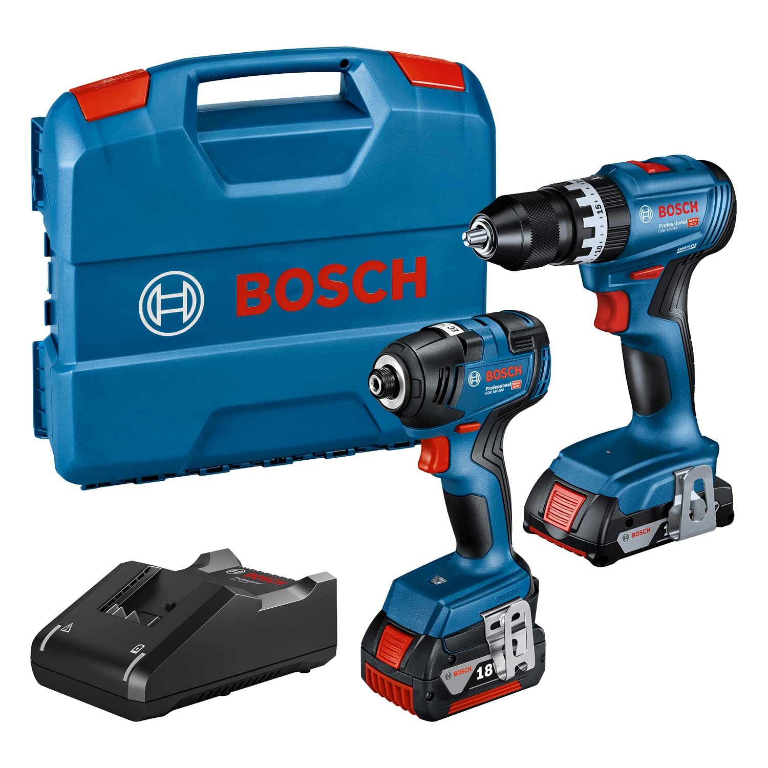 Bosch Professional Kit Gdr 18V-200 + Gsb 18V-45 (Incl. 1 Batteria 2.0 Ah, 1 Batt