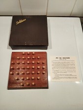 Jeu De Solitaire Ancien En Bois 37 Trous