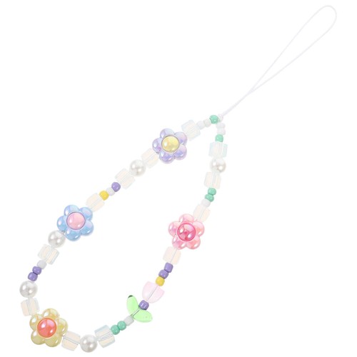 Breloque De Téléphone Portable Fleur Manquer Sangles Perlées Cordon Pour
