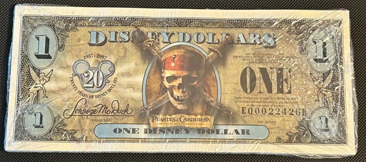 Pirates of the Caribbean Disney Dollars (1968-Now) for sale | eBay