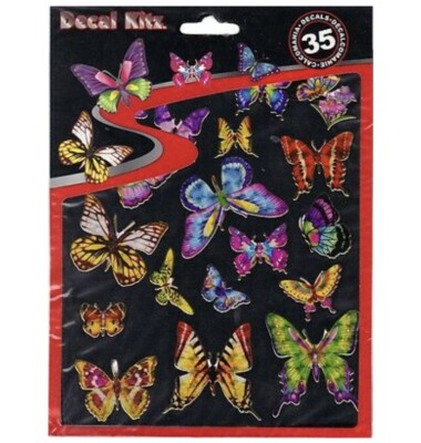 Chroma  Butterfly Decal Kitz 35 Multi-Color Prismatic Butterflies *New