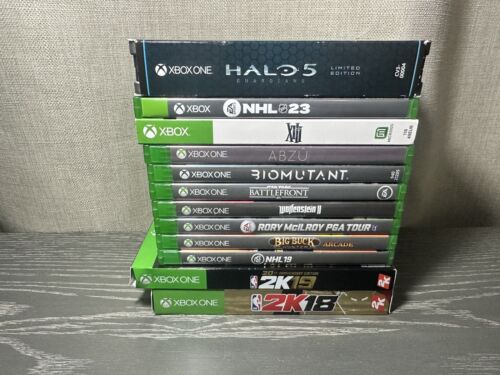 Lot of 12 Xbox One Games | Rory Biomutant Big Buck Abzu Halo 5 XIII NHL | C6 - Picture 1 of 9