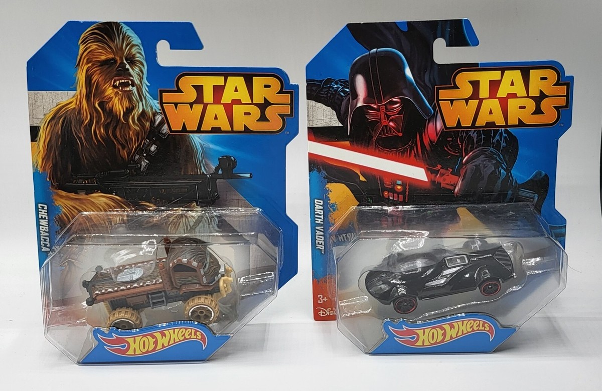 2014 Star Wars Chewbacca and Darth Vader Hot Wheels Mattel Car Lot