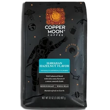 Copper Moon Medium Roast Whole Bean Coffee, Hawaiian Hazelnut Blend, 2 Lb