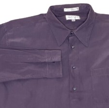 Alfani Men's Large Purple Long Sleeve Button Down Dress Shirt